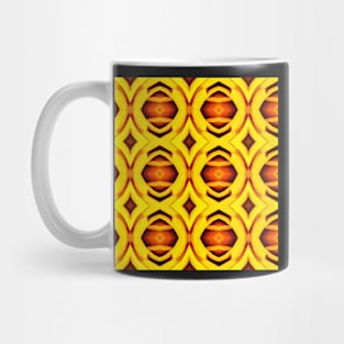 Bright Yellow Expressionist Art Yellow Rose Pattern 8 Mug